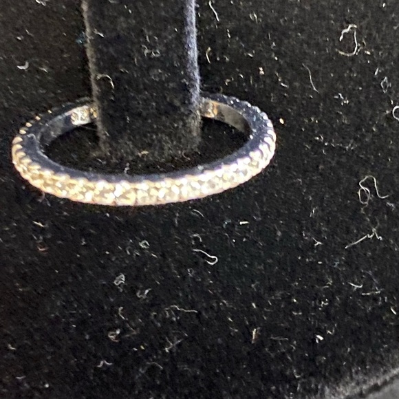 14K Gold Plated Solid 925 Sterling Silver CZ Eternity Band, size 5, NWOT - Picture 4 of 4